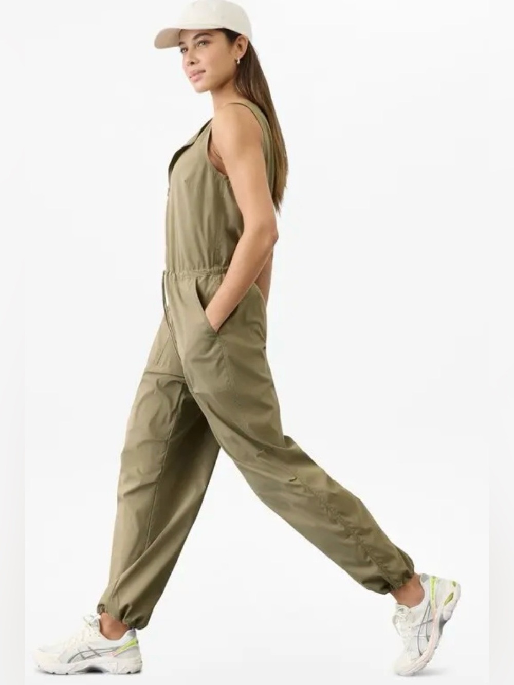 Athleta Flex jumpsuit in Olive Green size small 🆕